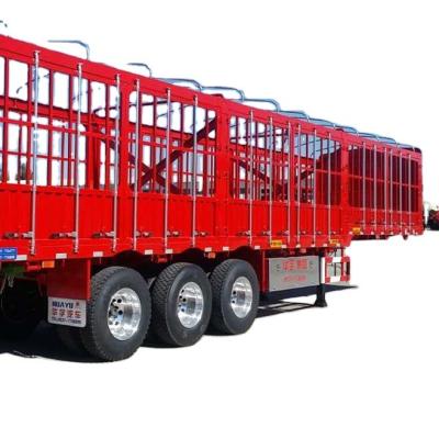 China High quality new truck trailer flat bed 3 axles trailer goods delivery barrier trailer for sale for sale