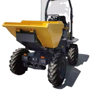 China Factory D31 4 Wheel 3.5ton Hydraulic Mini Farm Self Loading Tracked Articulated Dumper for sale