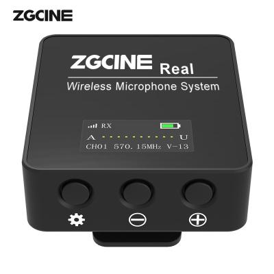 China Wireless Lavalier Microphone ZGCINE Real-time Tracking UHF Lapel Lavalier Microphone For TV Movie Interview Vlogging Mic System SOKANI for sale