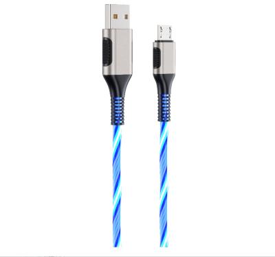 China Mobile Phone Etc.electronic Product Hot Selling Charging Fluorescence Nylon Braided USB Data Mobile Phone Charger Cable Wire for iPhone Cable for Apple IOS Cable for sale