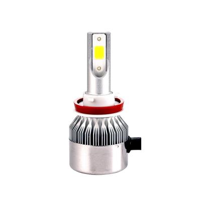 China Aviation aluminum factory hot sale 12V car led headlight 3800 lumen 6500k led headlight h4 c6 for sale