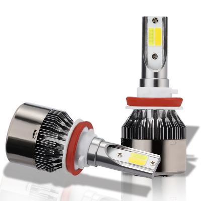 China Aviation aluminum 12v automotive tri color led headlight bulb car led headlight 24w 2400lm h7 car headlight bulbs fit for car for sale