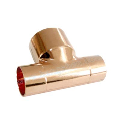 China Plumb the & HVACR Reduction Tee Red Copper Pipe Fittings From Chinese Supply Tubing Factory for sale