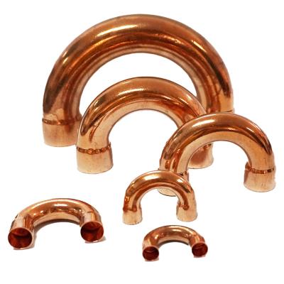 China Factory Supply Chinese Red Pipe U-Bend 180D Return Bend Copper Pipe Fittings 3/16