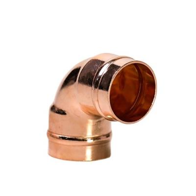 China Chinese Factory Supply Plumbing Copper Pipe Fittings Solder Ring 90D Elbow CXC 3/8