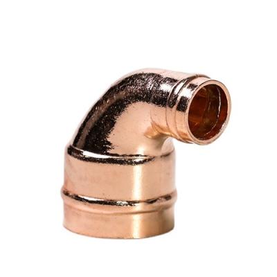 China Chinese Factory Supply Plumbing Copper Pipe Fittings Solder Ring Reducing 90D Elbow CXC 3/8