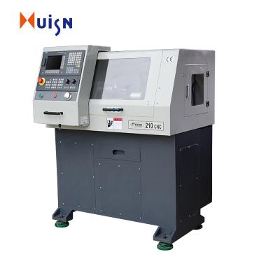 China Construction Material Shops CNC210 Small CNC Lathe China Torno Metal Siemens GSK Automatic CNC Desktop Lathe with Bar Driver for sale