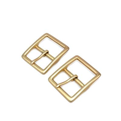 China Modern Luxury Best Fashion Design Decorative Belt Buckle Manufacturer 40Mm Matte Gold Copper Custom Logo Fashion Quality for sale