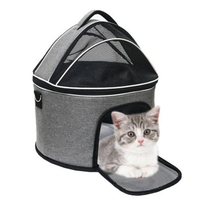 China Breathable Round Portable Soft Sided Pet Cage Travel Large Capacity Foldable Breathable Pet Carrier Bag for sale