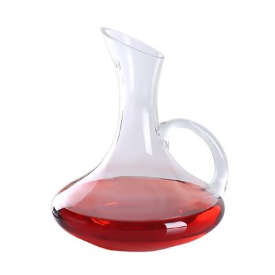 China Classic factory sell 1500ml/53oz glass wine decanter with handle for sale