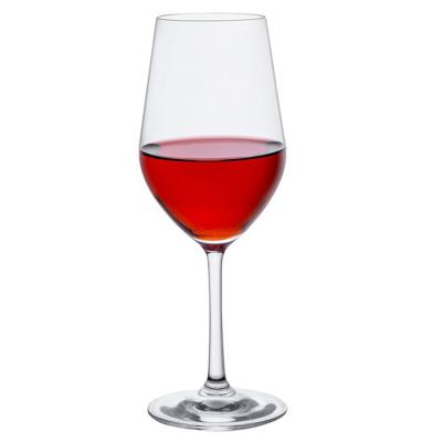 China Tulip shape factory sell 350ml crystal wine glass and glass goblet in bulk for sale