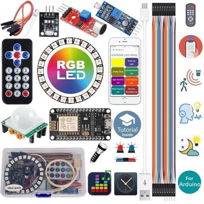 China Education Kit Starter Kit ESP8266 LED Ring Strip RGB 24 Bits Sound/Reactive Musics, Analog Clock, Warning/Detection/Lightning for ESP8266 Arduino Kit for sale