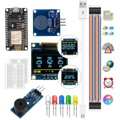 China News ESP8266 Education Kits, Weather Forecast Station, Network Clock Starter Kit 0.96