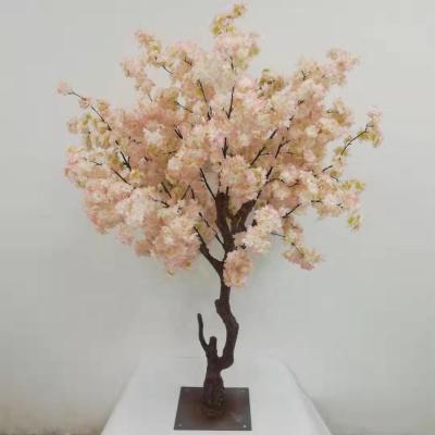 China Eco - Friendly Mini Artificial Pink Cherry Blossom Flowers Tree For Wedding Decoration for sale