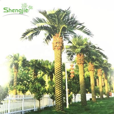 China Wholesale Outdoor Ornamental Plastic Large Artificial Date Palm Eco-friendly Saudi Arabia for sale