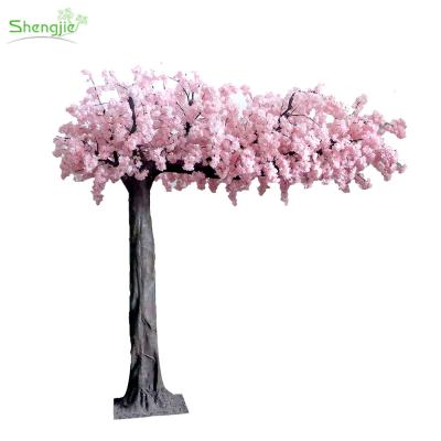 China Wedding Large Custom Outdoor Rose Fabric Fake Flower Tree Artificial Cherry Blossom Tree Arches For Wedding Decoration for sale