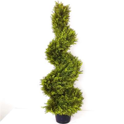 China Eco-friendly Artificial Boxwood Topiary Outdoor Spiral Topiary Tree for sale