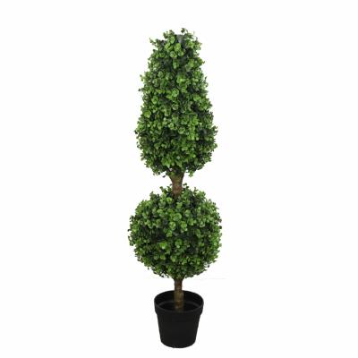 China Eco-friendly 120cm high cheap artificial topiary ball tree plant in different design for decoration for sale