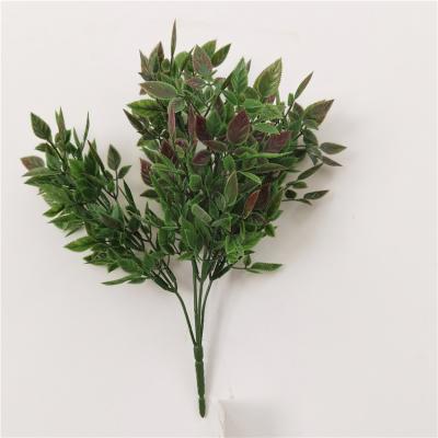 China Minimalist 33cm Fireproof Rose Leaves Plants Mini Bouquet For Wholesale for sale