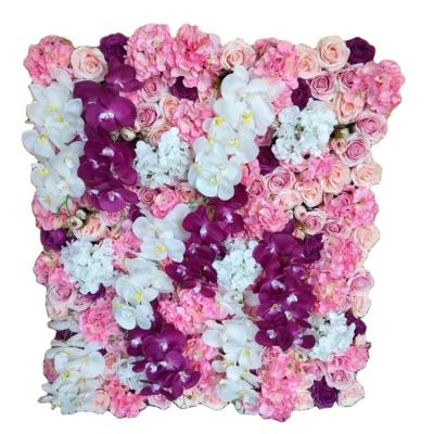 China Eco-friendly 50cm*50cm Artificial Vertical Garden Decorative Flower Wall for sale