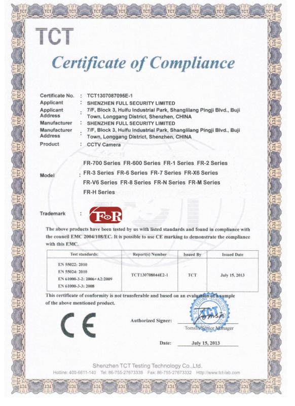 CE - SHENZHEN FULL SECURITY Co., Ltd.