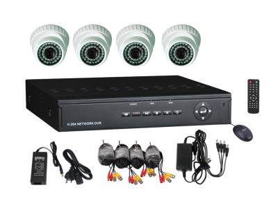 China 4 Camera Security System H.264 4 Channel Digital Video Recorder , Outdoor Camera Kit for sale