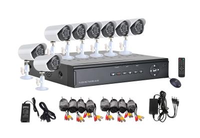 China Weatherproof IR Dome 700Tvl 8 Camera Security System with DVR for sale