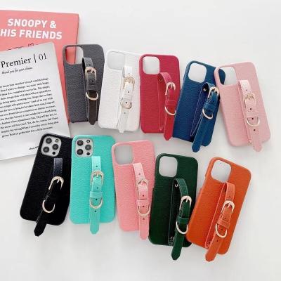 China Fashion shockproof ideas phone case for apple iphone 13 12 11 leather strap design xr pro max 8plus xsmax case luxury style for sale