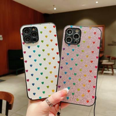 China 2021 Luxury Heart Shaped Shockproof Girl Glow-Up Phone Cover For iPhone12 Back Cover For iPhone13 11 12 Pro Max Case for sale