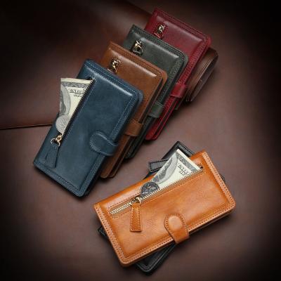 China Multifunctional leather shockproof fashion card slot cell phone bag for iphone13 12 promax 11 wallet phone case for apple xr xs 8plus for sale