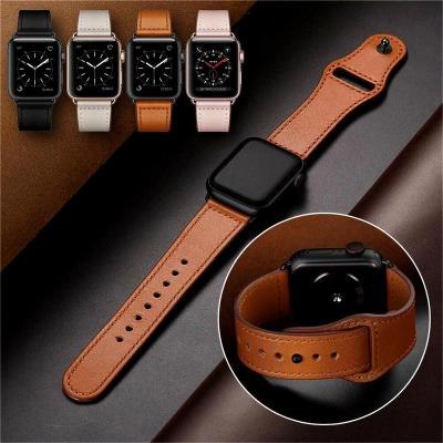 China New Arrival Flexible Smart Watch Band For Apple Watch Band 38mm Stainless Steel Leather Buckle 42mm for sale