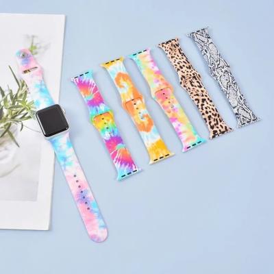 China New Design Comfortable Watch Bands For Apple Watch Series 6 Se Silica Gel High Quality Watch Strap 38mm 40mm 42mm 44mm for sale