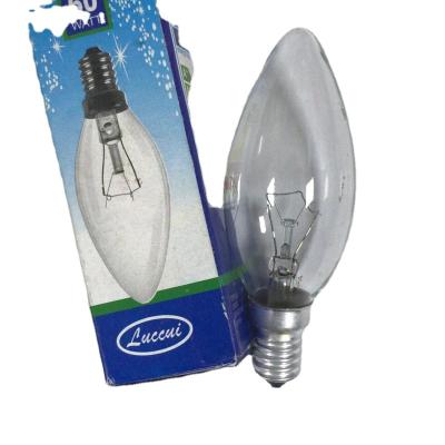 China 220V E14 25W 40W 60W C35 Clear Incandescent Lamps Indoor Lighting Light Bulbs for sale