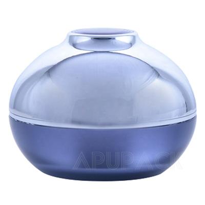 China Luxury Blue Shaped Luxury Acrylic Cream Face Mask Bowl Jar 120g Containers For Body Butters for sale