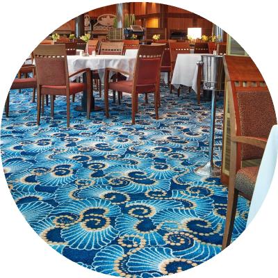 China Hotel Carpet Flooring And Carpeting Cheap Hotel Corridor Broadloom Printed Carpet Roll for sale