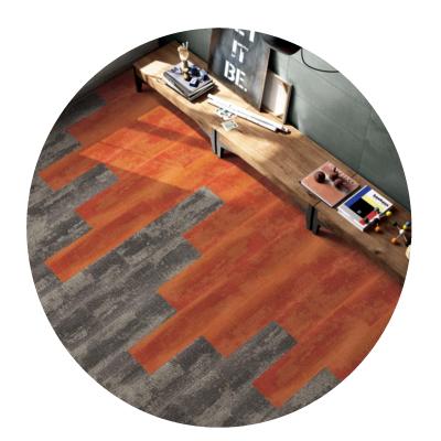 China Stocks Strip Line Commercial Office Carpet Tiles with PVC Backing en venta