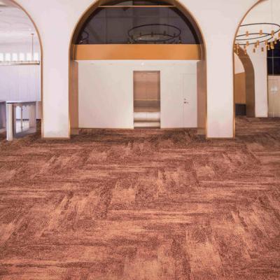 China Red Carpet Tile with Pattern and Texture Commercial Floor Office Carpet Tiles en venta