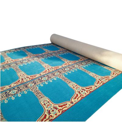 China bule design thick mosque carpet price prayer carpet Wool / Silk customized à venda