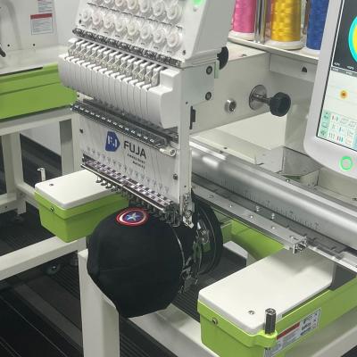 China Flat Caps Clothes Shoes Belts Gags Jars 2022 Single Head 12 15 Needle TAJIMA Circle High Speed ​​Touch Screen Automated Cap Logo Or Flat T Shirt 3D Embroidery Machine for sale