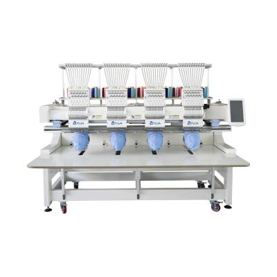 China Hat/T-shirt/Finished News Garments Embroidery FUJA Embroidery Machine 4 Heads Industrial Garment Machine 12/15 Needles for sale