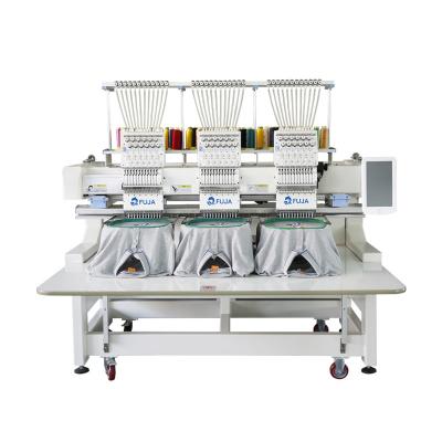 China Garment Shops FUJA 3 Head Computer Automatic Embroidery Machine for sale