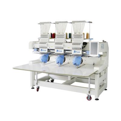 China Garment Shops FUJA Three Heads 12 Needles Or 15 Needles High Speed ​​Chinese Computer Embroidery Machine for sale