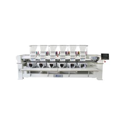 China Garment Shops FUJA Quality Assurance 6 Head Embroider Machine 12 or 15 Needles Computerized Flat Cap Embroidery Machine for sale