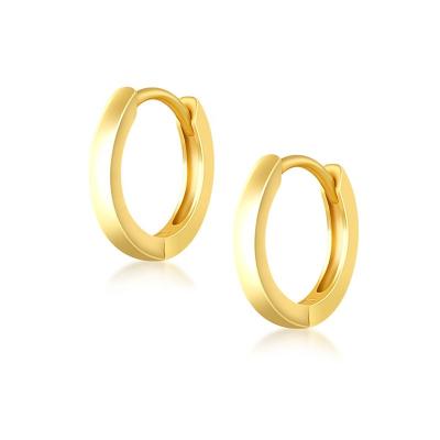 China SUNRAIN Eop Jewelry Wholesale Selling S925 Sterling Silver Gold Plated Hoop Earrings Women Circle Earrings for sale