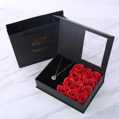 China Perfect Jewelry Package SUNRAIN Lipstick Necklace Rose Soap Flower Gift Box Valentines Day Mother's Day Gifts Birthday for sale