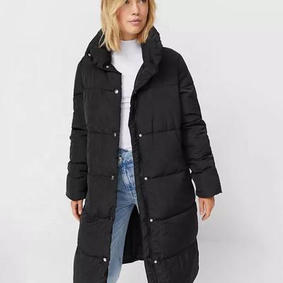 China OEM 2021 Anti-wrinkle fashion OEM 2021 fashion collar wholesale causal women's aplet zipper logo zipper custom winter striper coats for sale