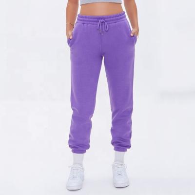 China Custom Wholesale High Quality Anti-Wrinkle Classic OEM Classic Winter Fleece Drawstring Women Casual Jogger Pant Long for sale