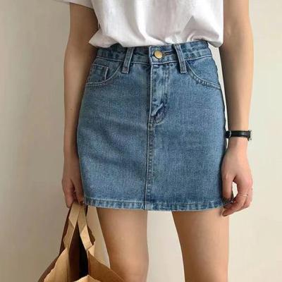 China Custom Plus Size Womens High Waisted Short Mini Denim Skirt 2021 Sexy Fashion Jean Skirts for sale