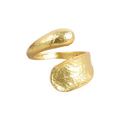 China CLASSIC Factory Directly Sell Jewelry Gold Wedding Ring Irregular Open Ring Designs 18k Gold Plated Ring For Women Adjustable for sale