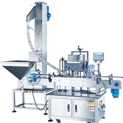 China Automatic linear glass jar lids screw capping machine for plastic bottles lids for sale